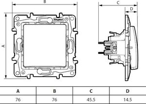 Legrand Przycisk sterowania roletami Niloe 764512 3