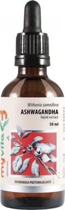 Proness Ashwagandha ekstrakt żeń-szeń indyjski 250mg krople 50ml MyVita 1