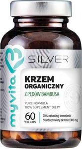 Proness Krzem organiczny z pędów bambusa 70% naturalnej krzemionki standaryzowany ekstrakt 300 mg 60 kapsułek MyVita Silver Pure 1
