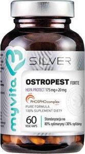 Proness Ostropest Forte Hepa Protect Standaryzacja na 80% sylimaryny i 30% sylibiny 60 kapsułek MyVita Silver Pure 1