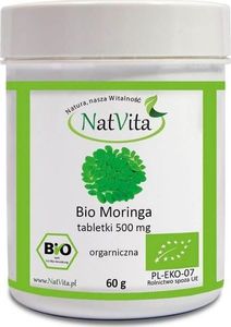NatVita Bio Moringa organiczna 500mg 120 tabletek 60g NatVita 1
