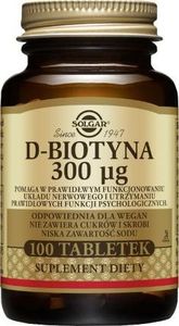 Solgar D-biotyna 300ug 100 tabletek Solgar 1