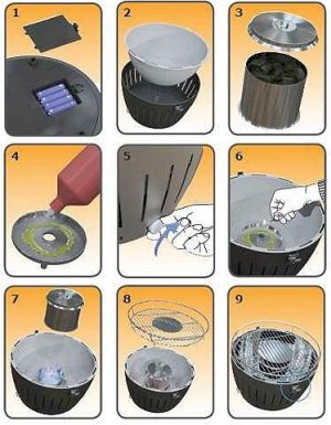 LotusGrill Grill ogrodowy Węglowy XL 40 cm x 40 cm fioletowy 4