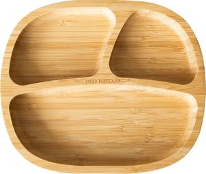 ECO RASCALS ECORASCALS* Miseczka trójdzielna Bambusowa różowa z przyssawką 2