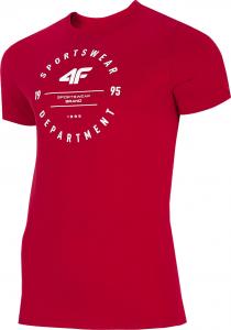 4f T-shirt męski H4L21-TSM030 czerwony r. L 1