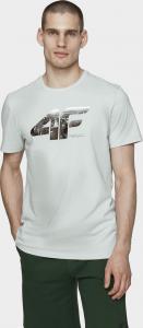 4f T-shirt męski H4L21-TSM024 Chłodny Jasny Szary r. M 1
