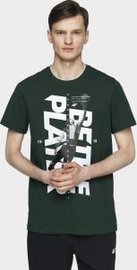 4f T-shirt męski H4L21-TSM012 ciemna zieleń r. XXL 1
