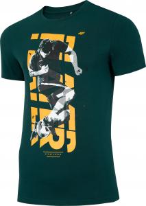 4f T-shirt męski H4L21-TSM011 ciemna zieleń r. XXL 1