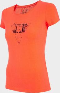 4f T-shirt damski H4L21-TSD061 Łososiowy Neon r. M 1