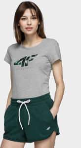 4f T-shirt damski H4L21-TSD030 chłodny jasny szary melanż r. S 1