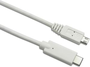 Kabel USB Sandberg microUSB na USB typu C 1m Biały (136-06) 1