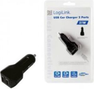 Ładowarka LogiLink 2x USB / 4.2A Czarna (PA0102) 1