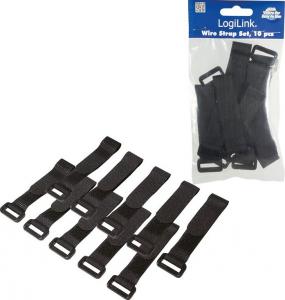 Organizer LogiLink Rzep Czarny 10 sztuk  (KAB0056) 2