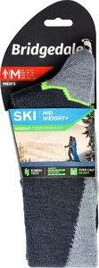 Bridgedale Skarpety narciarskie Bridgedale Ski Midweight+ Merino P - gunmet/stone 36 - 39 2