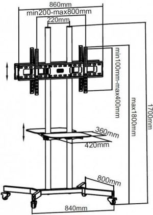 Techly stojak do TV LCD/LED/Plazma 37''-70'' (020591) 2