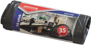 Office Products Worki na śmieci biurowe, 35l, 15szt, czarne (5901503651148) 2