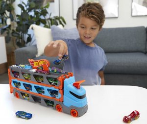 Hot Wheels City Wyścigowy transporter 2w1 (GVG37) 2