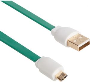 Kabel USB Arkas USB-A - microUSB 1 m Zielony 1