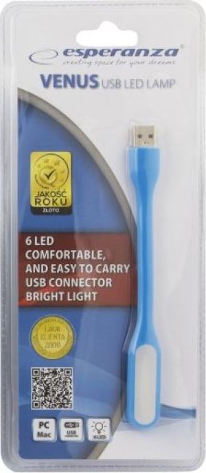Lampka USB Esperanza 6 diod LED niebieski (EA147B) 3