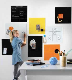 NAGA Szklana tablica magnetyczna różowa 45x45 (10721) 2