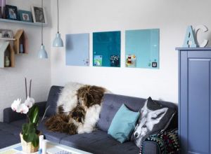 NAGA Szklana tablica magnetyczna turkusowa 45x45 (10762) 3