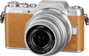 Aparat cyfrowy Panasonic Lumix DMC-GF7 Kit Brązowo-Srebrny + H-FS 12-32 mm (DMC-GF7KEG-T) 1