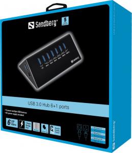 HUB USB Sandberg 7x USB-A 3.0 (133-82) 2