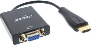Adapter AV InLine HDMI - D-Sub (VGA) czarny (65003) 1