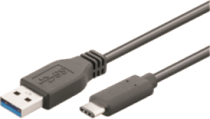 Kabel USB Mcab USB-A - USB-C 0.5 m Czarny (7001307) 1