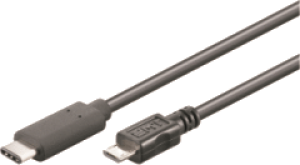 Kabel USB Mcab USB typu C na microUSB / 2.0 0.6m Czarny (7001316) 1