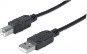 Kabel USB Manhattan USB-A - USB-B 1 m Czarny (306218) 1