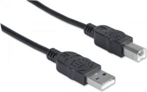 Kabel USB Manhattan USB-A - USB-B 1 m Czarny (306218) 2