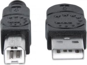 Kabel USB Manhattan USB-A - USB-B 5 m Czarny (337779) 5