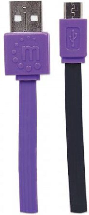 Kabel USB Manhattan USB-A - microUSB 1 m Fioletowy (391368) 5