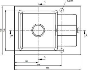 Zlewozmywak Pyramis Zlewozmywak 1-komorowy Sparta z ociekaczem 59 x 40cm bezowy (070073601) 2