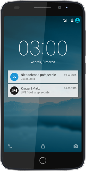 Smartfon Kruger&Matz Live 3 16 GB Dual SIM Grafitowy  (KM0427) 1