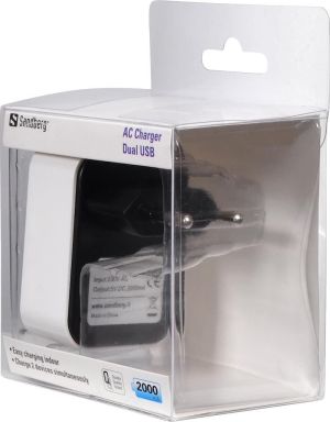 Ładowarka Sandberg 2x USB-A 2.4 A (440-57) 2