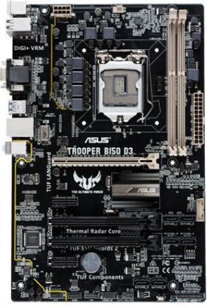Płyta główna Asus TROOPER B150 D3, DDR3, SATA3, USB 3.0, ATX (90MB0N40-M0EAY0) 1