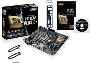 Płyta główna Asus H110M-PLUS D3, H110, DDR3, SATA3, USB 3.1, mATX (90MB0NN0-M0EAY0) 5