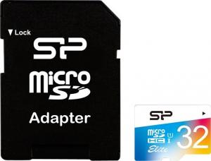 Karta Silicon Power Colorful Elite MicroSDHC 32 GB Class 10 UHS-I  (SP032GBSTHBU1V20SP) 1