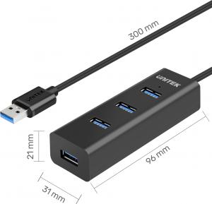 HUB USB Unitek 1x microUSB  + 4x USB-A 3.0 (Y-3089) 6