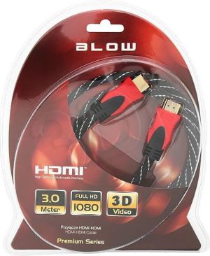 Kabel Blow HDMI - HDMI 3m czerwony (5900804001799) 2