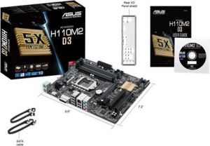 Płyta główna Asus H110M2 D3, H110, DDR3, SATA3, USB 3.0, uATX (90MB0MP0-M0EAY0) 5