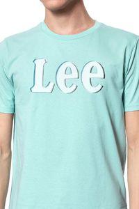 Lee LEE DISTORTED LOGO TEE FADED MINT L61OFENC M 1