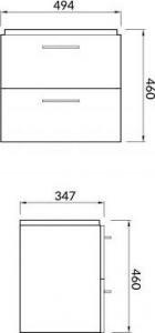 Cersanit Lara Mille 49.4 cm orzech (S801-322-DSM) 2