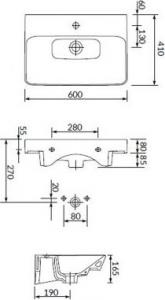 Cersanit Lara Mille 60 cm orzech (S801-319-DSM) 2