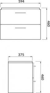 Cersanit Lara Mille 60 cm orzech (S801-319-DSM) 3