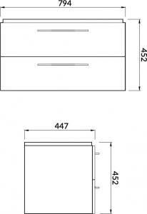 Cersanit Lara Mille 79.4 cm szary (S801-340-DSM) 3