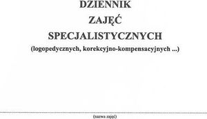 Typograf Dziennik zajęć specjalistycznych logopedycznych A4 1