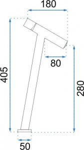 Bateria umywalkowa Rea Zen stojąca czarny mat (REA-B8035) 2